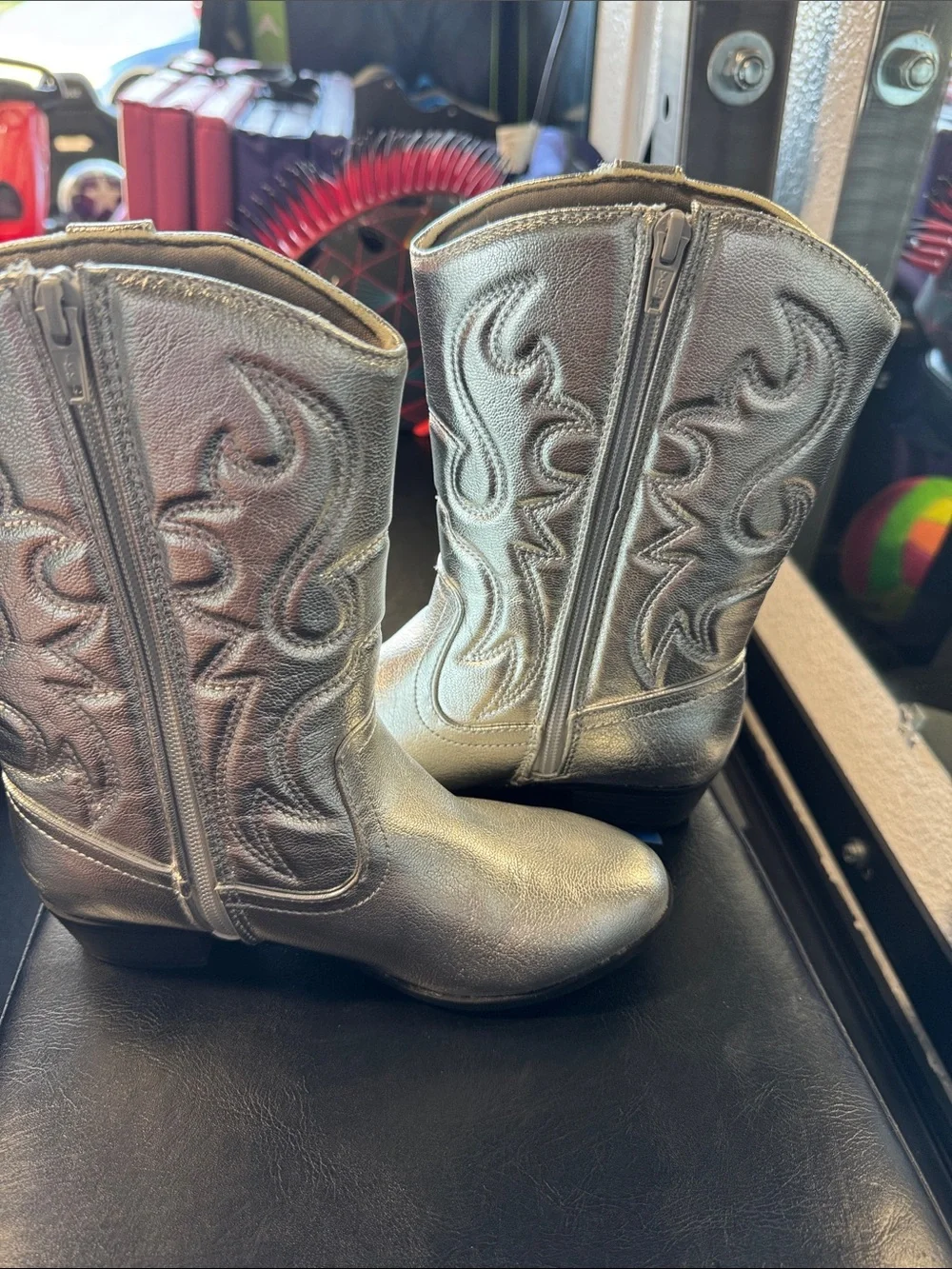 Sonoma Metallic Silver Kids' Western Boots